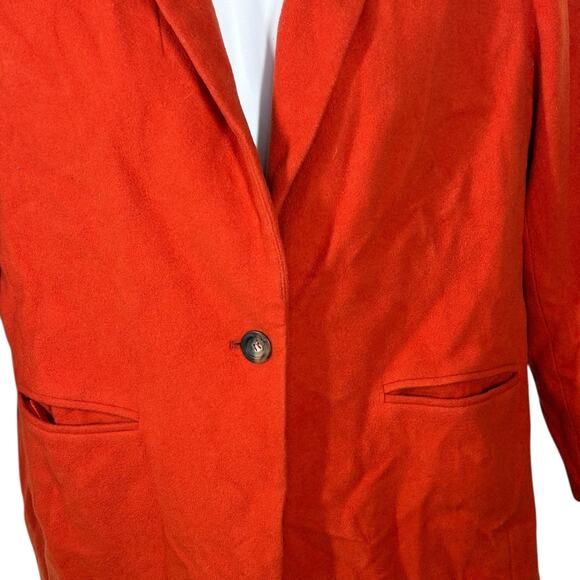 Harve Bernard Vintage 80s Orange Blood Wool Cashmere Blend Blazer Size 12 - Picture 4 of 11